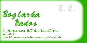 boglarka mados business card